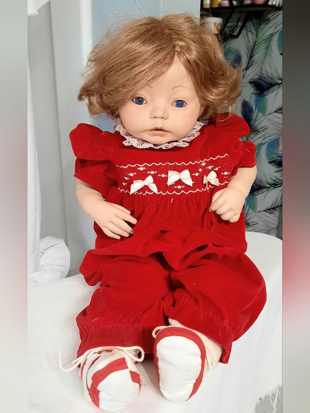 Porcelain doll Dianne Effner "Sweet Pea" Weighted 22" Long 1996 Expressions